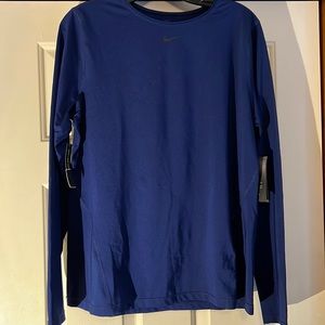 Nike Women’s Dri-fit long Sleeve Blue Shirt